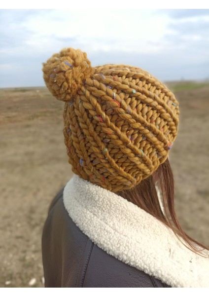 Sihirlihalka El Emeği Yün Bere (Büyük Ilmekli)