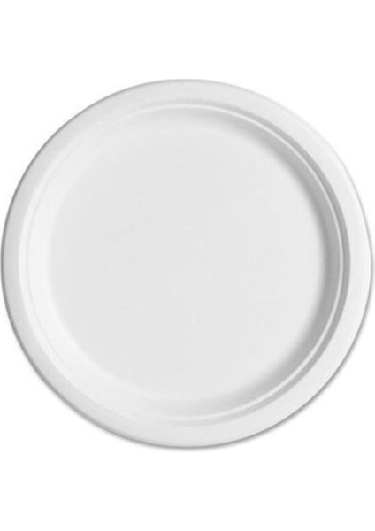 Beyaz Ekolojik Karton Tabak 18 Cm, 25 Adet, Doğal ve Şık Kullanım Keyfi
