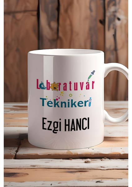 Kişiye Özel Laboratuvar Teknikeri Kupa Bardak Beyaz Tıp Bayramı Hediyesi