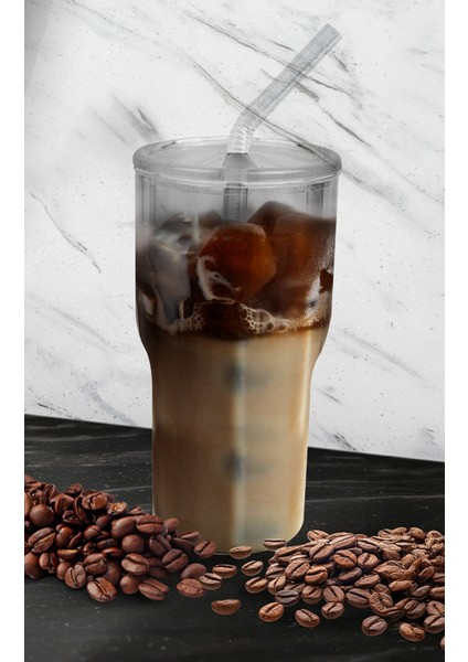 18 Parça Bardak Seti 6 Kişilik - Lüks 6'lı Kristal Bardak ve Renkli Pipet Seti (Cam Değildir) modelleri