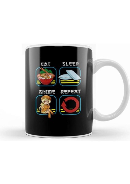 Sevimli Anime Temalı Porselen Kupa, Keyifli Anlar Için Mükemmel Seçim