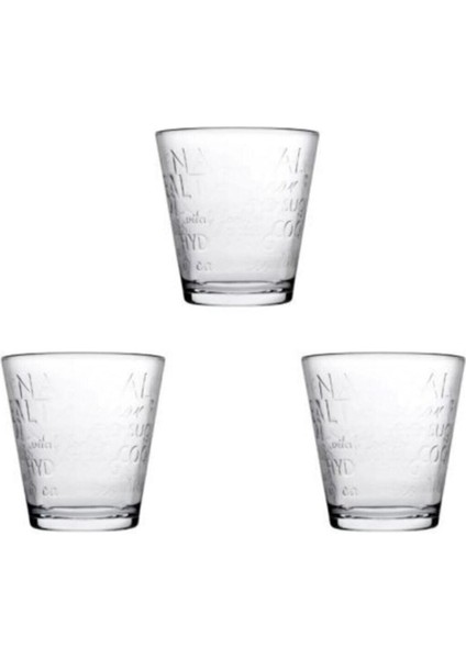 3'lü Beyaz Cam Meşrubat Bardak 250 Ml, Şık ve Kullanışlı Set