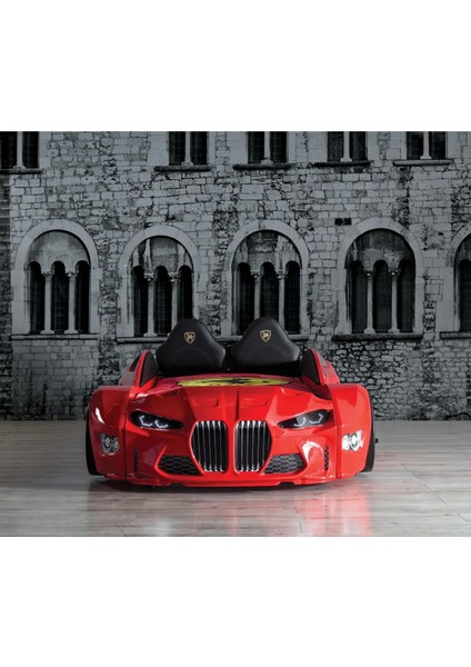 Gtm Full Arabalı Yatak Kumandalı Işık ve Ses Sistemli Çocuk Karyolası Kırmızı fiyatları