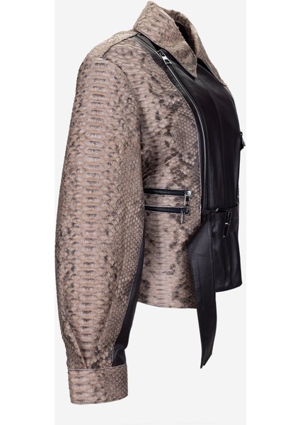 Kadın Hakiki Deri Kahverengi Deri Mont 616 Z-4089-A Bn Derımont Y25 Kahve Pıton fiyatları