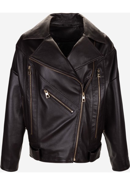 Kadın Hakiki Deri Deri Mont 616 Z-4049 Bn Derımont Y25 Kahve Vegetal