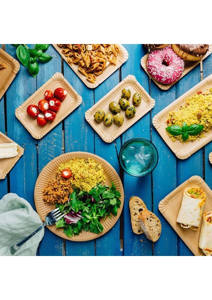 Kraft Organik Kağıt Tabak 25 Adet (23 Cm) fırsatları