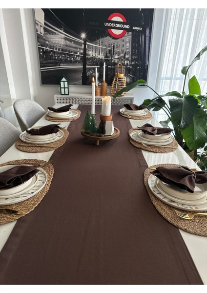 Kahverengi Pamuklu Uzun Temiz ve Şık Runner, Ev ve Ofis Dekoruna Uygun modelleri