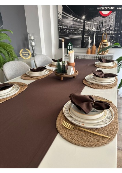 Kahverengi Pamuklu Uzun Temiz ve Şık Runner, Ev ve Ofis Dekoruna Uygun fırsatları