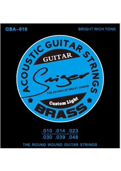 Akustik Gitar Teli Gba-10 (3 Adet Pena ve Pim Çekici Hediye)