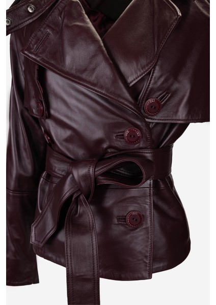 Kadın Bordo Hakiki Deri Deri Mont 616 Z-4047 Bn Derımont Y25 Bordo Zıg modelleri