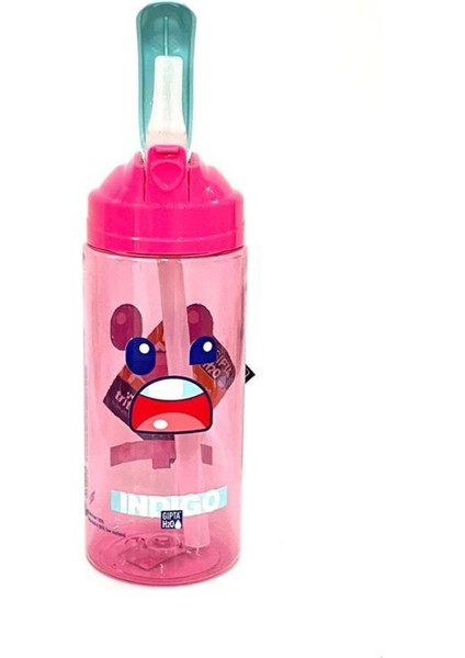 Pembe Tritan Desenli Pipetli 500 ml Matara, Şık ve Dayanıklı Içecek Şişesi fiyatları