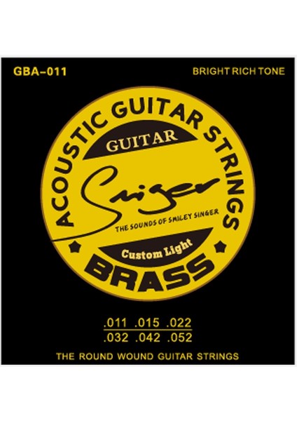 Akustik Gitar Teli Gba-11 (3 Adet Pena ve Pim Çekici Hediye)