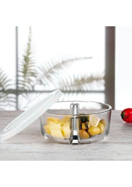 Bölmeli Beyaz Kahvaltı Saklama Kabı, Pratik ve Şık Tasarım