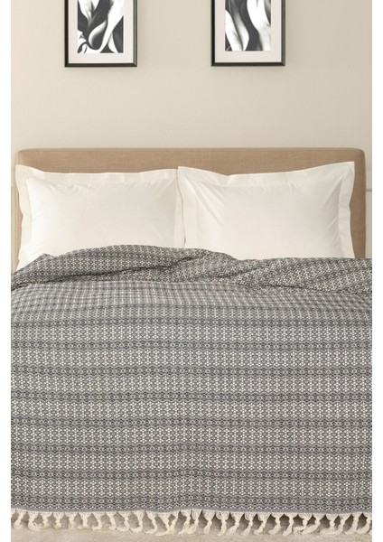 Çift Kişilik Çok Amaçlı Siyah Örtü, Şık ve Kullanışlı Ev Dekorasyonu Ürünü