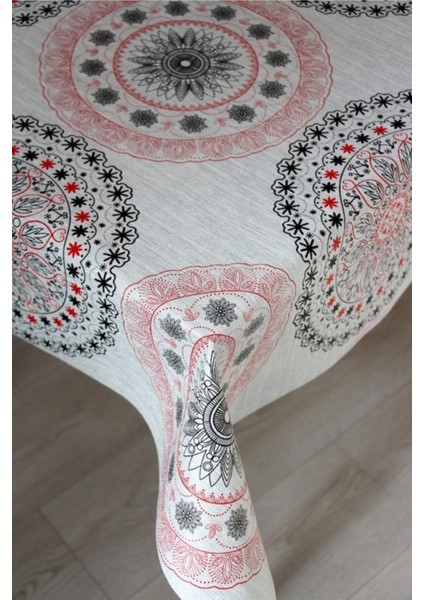 Gri Astarlı Silinebilir Plastik Masa Örtüsü, Dayanıklı ve Şık Kullanım Sağlar.