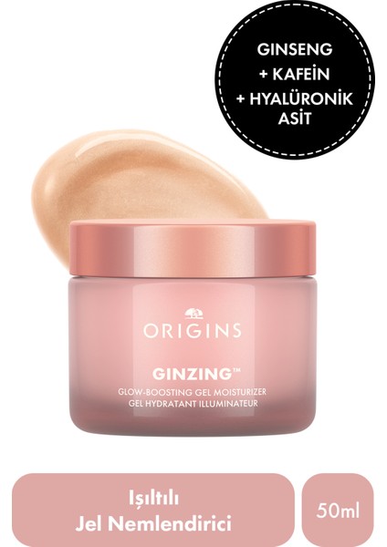 Ginzing™ Işıltılı Jel Nemlendirici 50 ml Vegan Formül Tüm Cilt Tipleri için