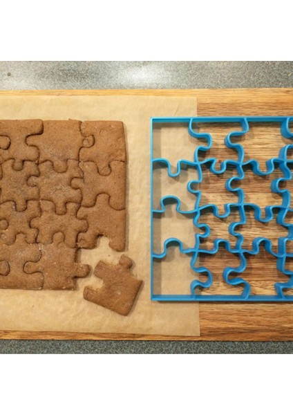 Çok Renkli Büyük Boy Puzzle Kurabiye Kalıbı, Eğlenceli ve Şık Tasarım modelleri