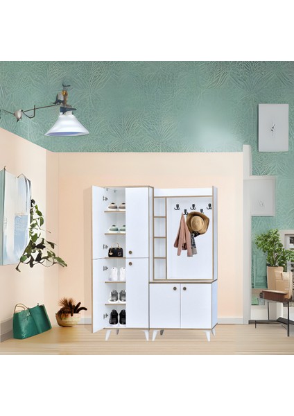 İnci Portmanto Takımı - Beyaz