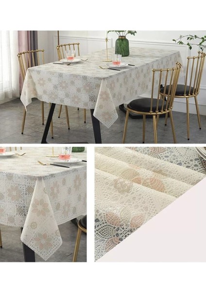 Şeffaf Pvc Masa Örtüsü, Dantel Görünüm, Leke Tutmaz, Kaymaz, Şık ve Kullanışlı fiyatları