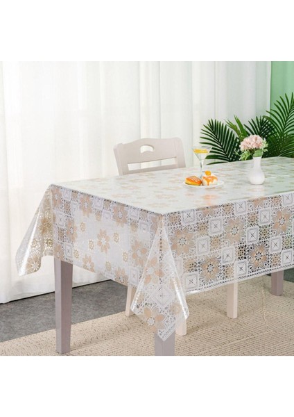 Şeffaf Pvc Masa Örtüsü, Dantel Görünüm, Leke Tutmaz, Kaymaz, Şık ve Kullanışlı modelleri