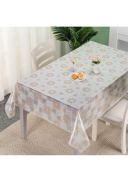 Şeffaf Pvc Masa Örtüsü, Dantel Görünüm, Leke Tutmaz, Kaymaz, Şık ve Kullanışlı fırsatları