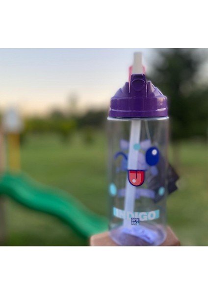 Mor Desenli 500 cc Pipetli Matara, Şık ve Dayanıklı Seyahat Içeceği. fiyatları