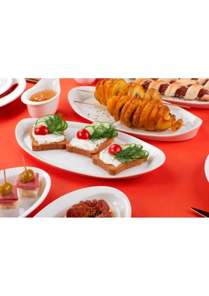 Beyaz 24 cm Oval Tabak, Şık ve Kullanışlı Sofralar Için Ideal Seçim modelleri