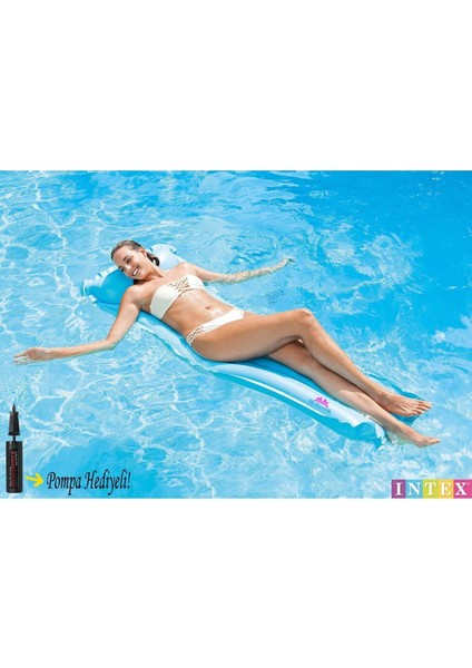 Mavi Intex Yetişkin Havuz ve Deniz Yatağı 183X69 Cm, Keyifli Yaz Günleri Için Ideal