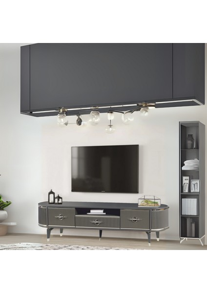 Duru Tv Sehpası - Antrasit Gümüş