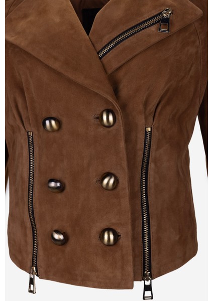 Kadın Hakiki Deri Deri Mont 616 Z-4103 Bn Derımont Y25 Vıskı Suet modelleri