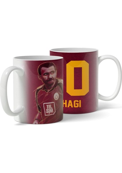 Kırmızı Renkli Dijital Çizim Tasarımlı Kupa Bardak modelleri