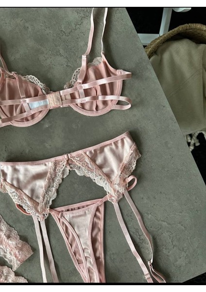 Pembe Dantel Jartiyer Set fiyatları