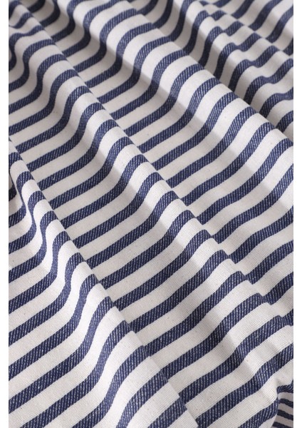 Lacivert Çizgili Hafif Keten Masa Örtüsü, Şık ve Kullanışlı. modelleri