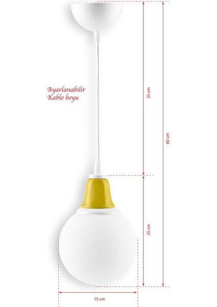 Sarı Seramikli Tekli Sarkıt Avize, Şık ve Dekoratif Aydınlatma Seçeneği fiyatları