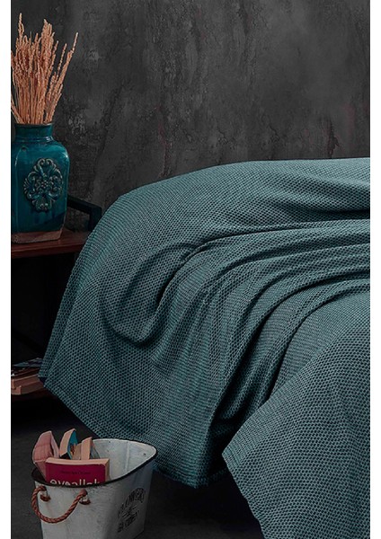 Yeşil Pamuklu Çift Kişilik Yatak Örtüsü, Rahat ve Şık Kullanım Sağlar. fiyatları