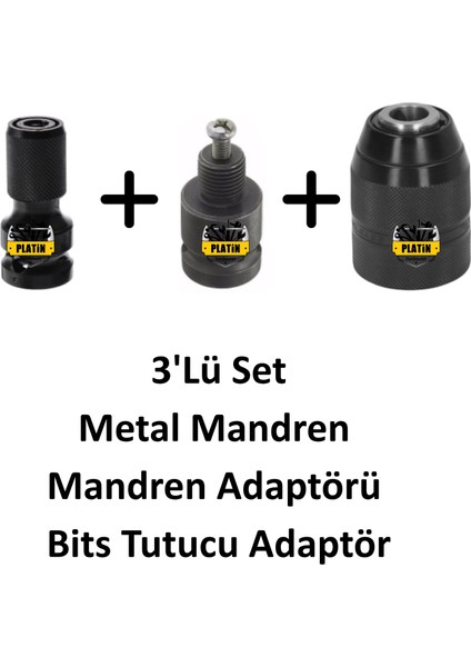 Somun Sökme 1/2 Matkap Mandren Seti 3 Parça fırsatları