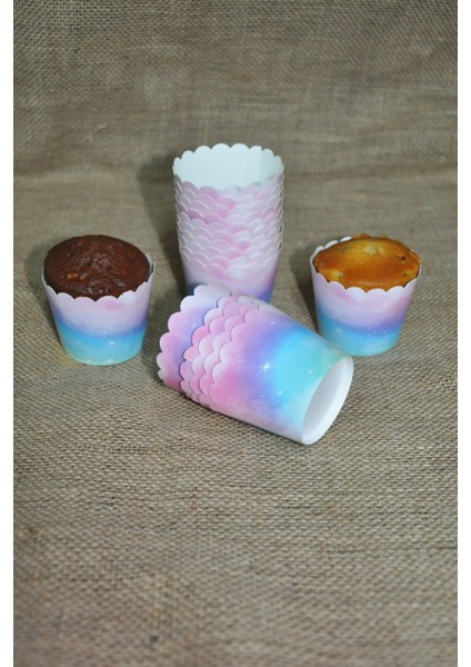 Renkli Muffin Kek Kalıbı, Doğum Günü Partisi, 25'li, Kek ve Cupcake Kapsülü fiyatları