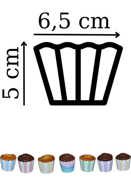 Renkli Muffin Kek Kalıbı, Doğum Günü Partisi, 25'li, Kek ve Cupcake Kapsülü modelleri