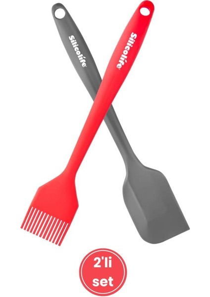 Spatula ve Fırça Seti, Isıya Dayanıklı Yanmaz Yapışmaz Silikon Spatula ve Yumurta Fırçası Set Renkli fiyatları