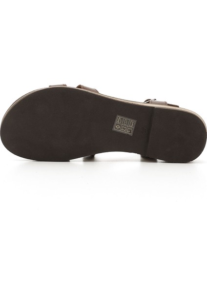 Kadın Kahverengi Hakiki Deri Sandalet fırsatları