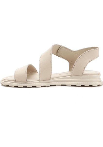 Kadın Antik Bej Cırt Bantlı Hakiki Deri Sandalet modelleri