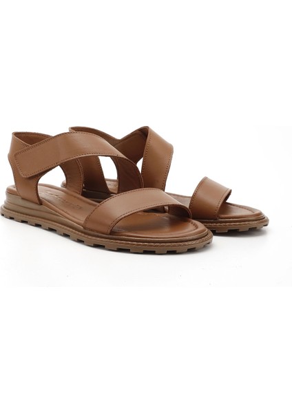 Kadın Taba Antik Cırt Bantlı Hakiki Deri Sandalet fiyatları