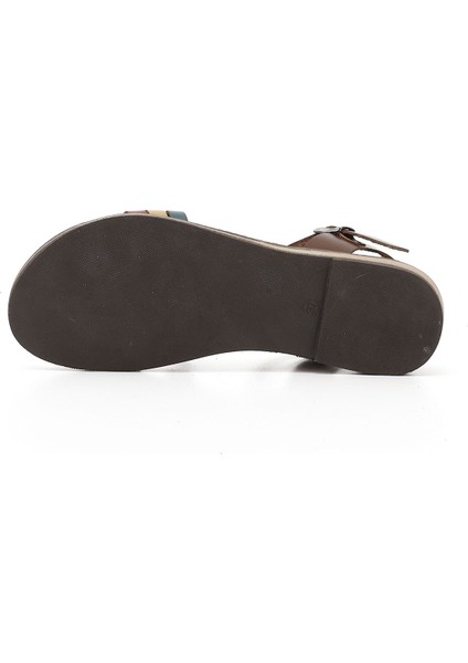 Kadın Kahve Hakiki Deri Sandalet fırsatları