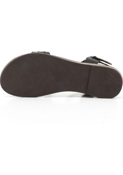 Kadın Siyah Hakiki Deri Sandalet fırsatları