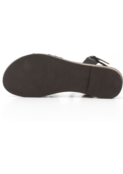 Kadın Siyah Parmak Arası Hakiki Deri Sandalet fırsatları