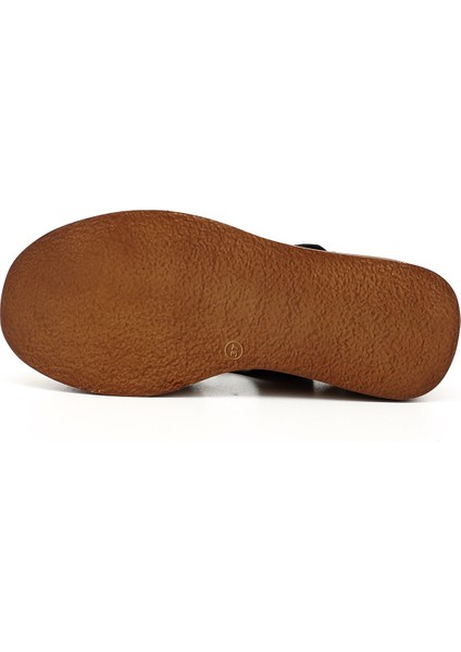 Kadın Siyah Dolgu Taban Hakiki Deri Sandalet fırsatları