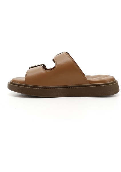 Kadın Tokalı Dolgu Taban Hakiki Deri Comfort Terlik modelleri