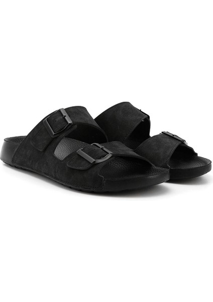 Erkek Siyah Tokalı Terlik modelleri