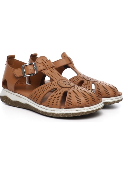 Kadın Taba Dolgu Topuk Hakiki Deri Sandalet fiyatları