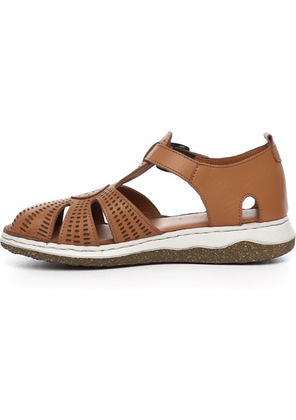 Kadın Taba Dolgu Topuk Hakiki Deri Sandalet modelleri
